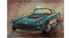 Metallbild 3D 'Vintage Traum' 90x60x5cm