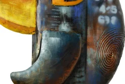 Metallbild 3D 'Wachender Tukan' 64x60x4,5cm