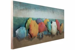 Metallbild 3D 'Warmer Regen' 144x44x5cm