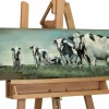 Metallbild 3D 'Weideidylle' 90x25x3cm