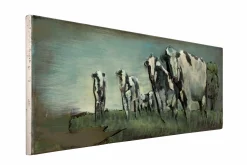 Metallbild 3D 'Weideidylle' 90x25x3cm