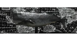 Metallbild 3D 'Whale Watching' 144x44x6cm
