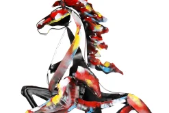 Metall Skulptur 'Feuerhengst' 52x64x16cm
