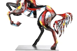 Metall Skulptur 'Feuerhengst' 52x64x16cm