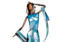 Metall Skulptur 'Goddess of the Sky' 51x23x13cm