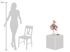 Metall Skulptur 'Hommage an Marilyn' 59x35,5x16cm