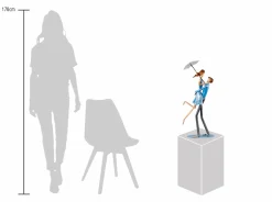 Metall Skulptur 'Joyful Reunion' 70x30x16cm