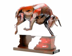Metall Skulptur 'Power of the Bull' 39x48x12cm