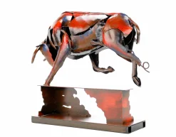 Metall Skulptur 'Power of the Bull' 39x48x12cm
