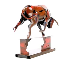 Metall Skulptur 'Power of the Bull' 39x48x12cm