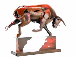 Metall Skulptur 'Power of the Bull' 39x48x12cm