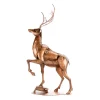 Metall Skulptur 'Ruhmreicher Hirsch' 84x44x25cm
