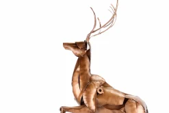 Metall Skulptur 'Ruhmreicher Hirsch' 84x44x25cm