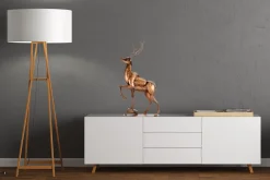 Metall Skulptur 'Ruhmreicher Hirsch' 84x44x25cm