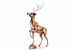 Metall Skulptur 'Ruhmreicher Hirsch' 84x44x25cm