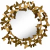 Metall Wandspiegel 'Gilded Butterflies' 63x63x4cm