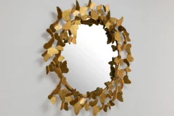 Metall Wandspiegel 'Gilded Butterflies' 63x63x4cm