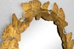 Metall Wandspiegel 'Ginkgokranz' 80x80x5cm