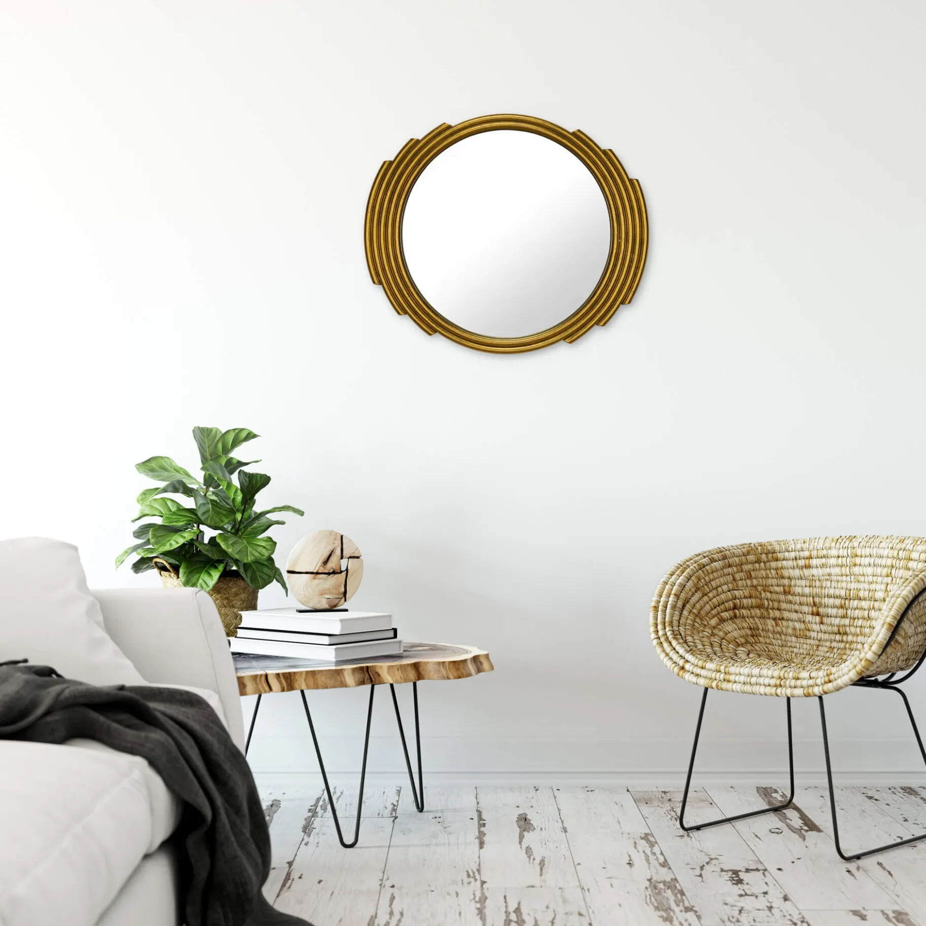 Metall Wandspiegel 'Reflexion des Ichs' 61x72x5cm