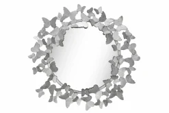 Metall Wandspiegel 'Schmetterlingsflug' 63x63x4cm