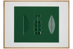 Papierkunst Wandbild 'Green Leaves' 50x70cm