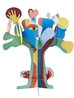 Papierskulptur 'Abstrakter Baum'