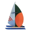 Papierskulptur 'Abstraktes Segelboot'