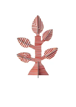 Papierskulptur 'Gestreifter Blattbaum'