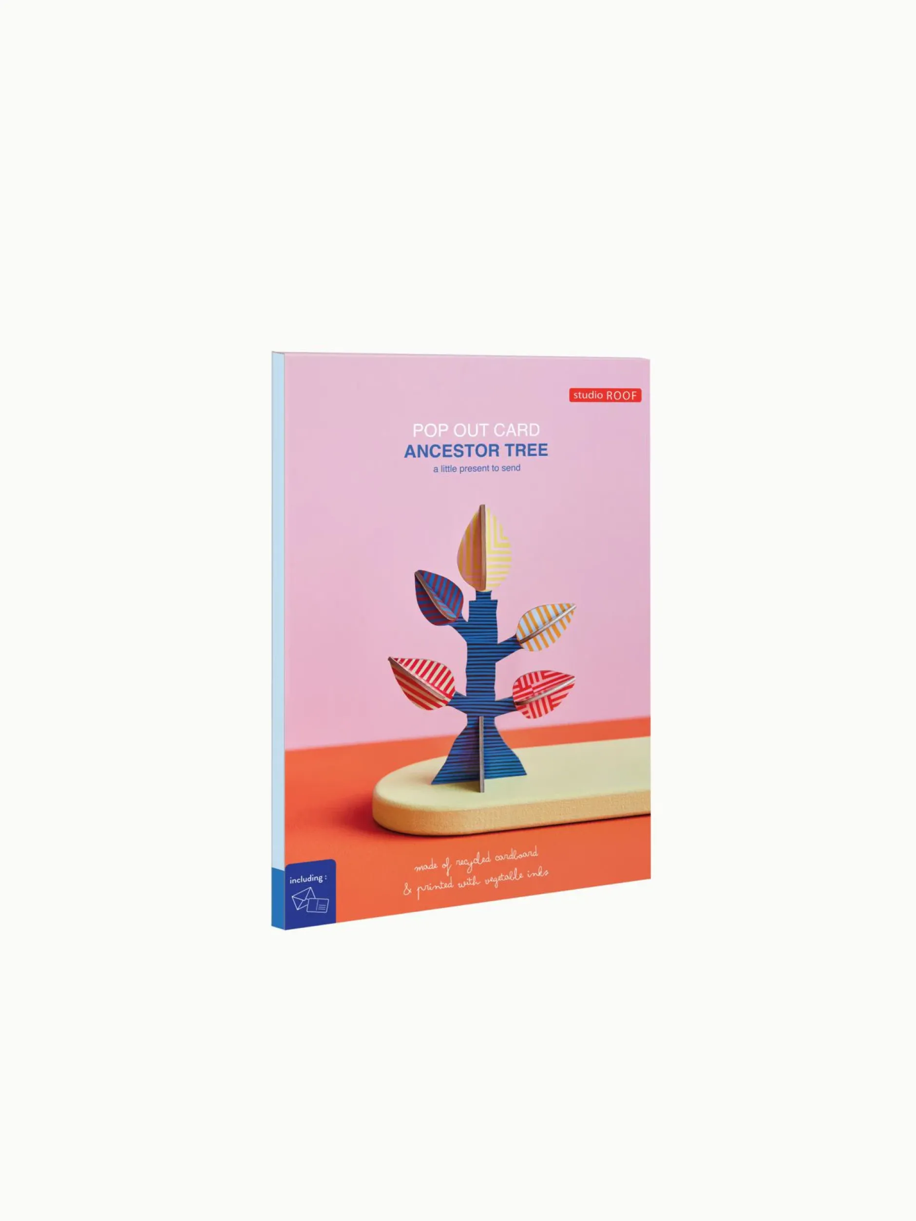 Papierskulptur 'Gestreifter Blattbaum'