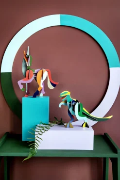 Papierskulptur 'Lebendiges Einhorn'