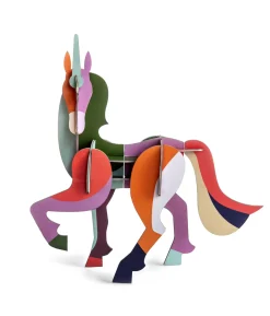 Papierskulptur 'Lebendiges Einhorn'