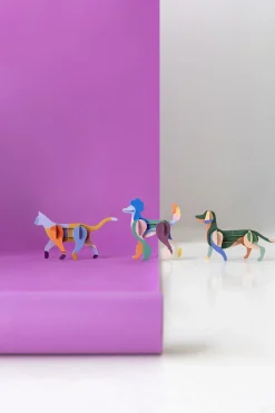 Papierskulptur 'Leuchtende Katze'