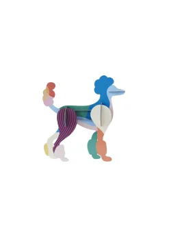 Papierskulptur 'Leuchtender Pudel'