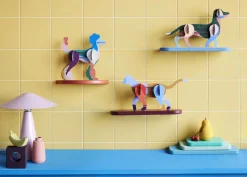 Papierskulptur 'Leuchtender Hund'