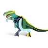 Papierskulptur 'Leuchtender Dino'