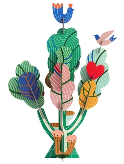 Papierskulptur 'Leuchtender Baum'