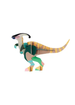 Papierskulptur 'Leuchtender Dino'