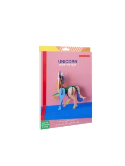 Papierskulptur 'Leuchtendes Einhorn'