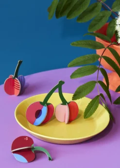 Papierskulptur 'Pop-Up Kirschen'