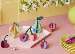 Papierskulptur 'Pop-Up Kirschen'