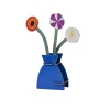 Papierskulptur 'Pop-Up Klimt-Blumen'