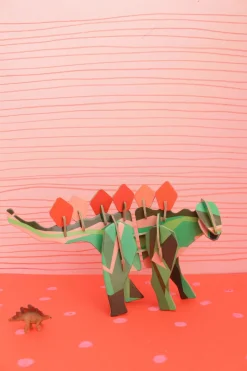 Papierskulptur 'Stachel-Dino'