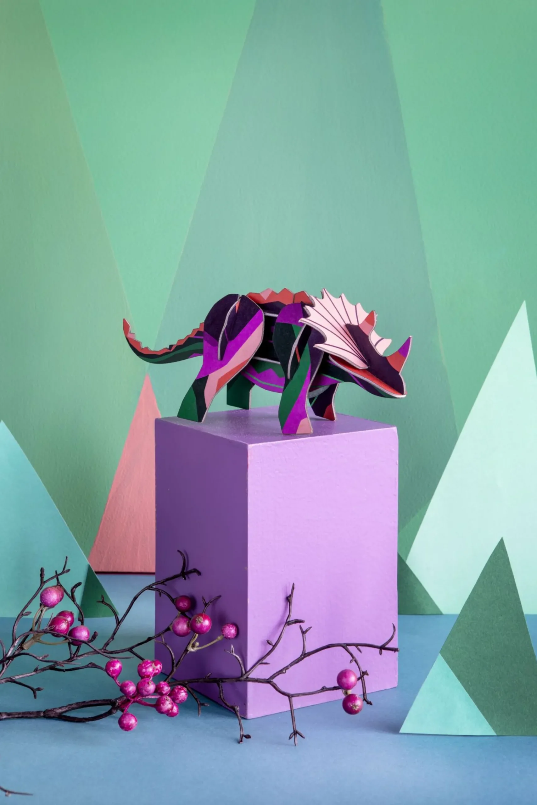 Papierskulptur 'Triceratops'