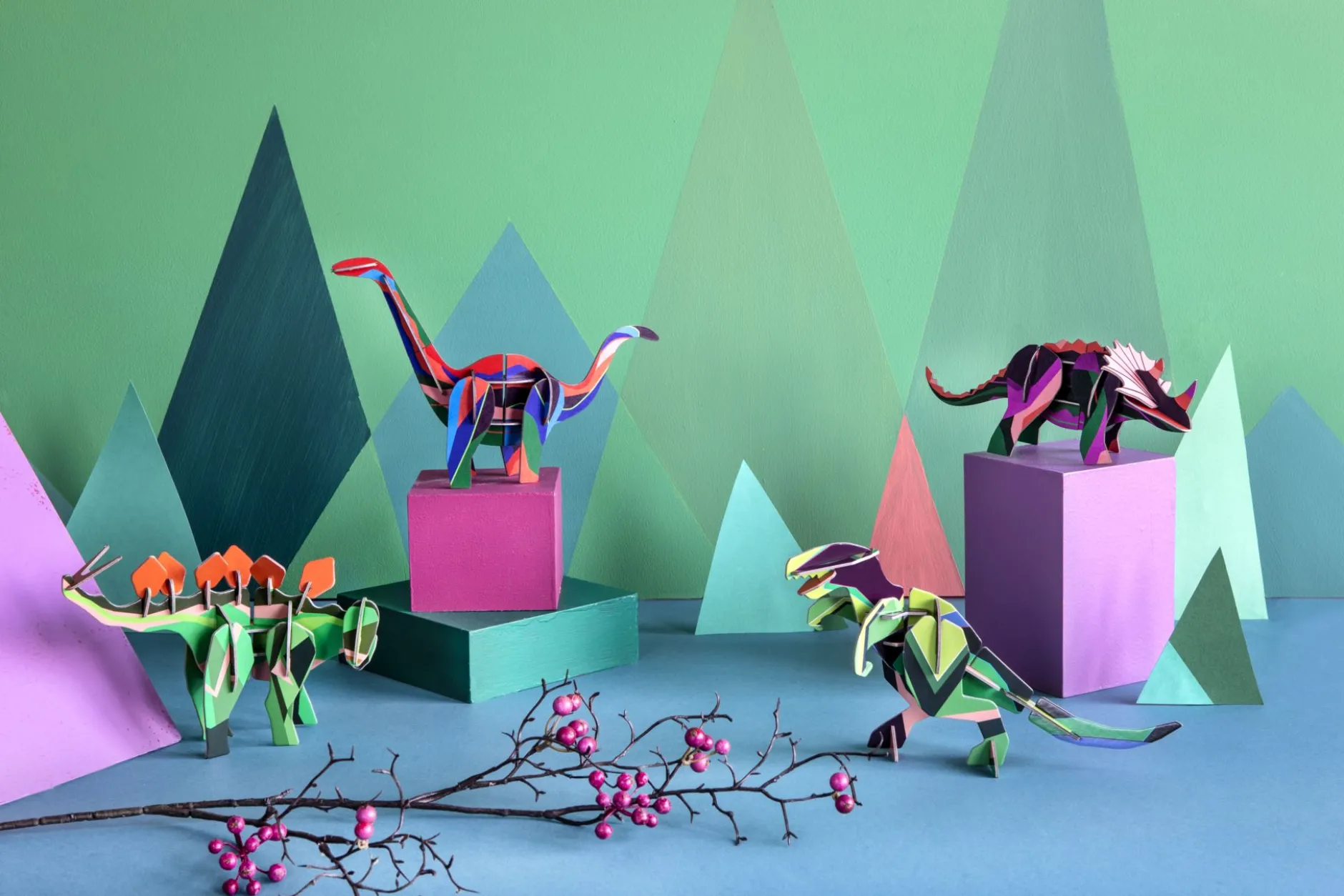 Papierskulptur 'Triceratops'