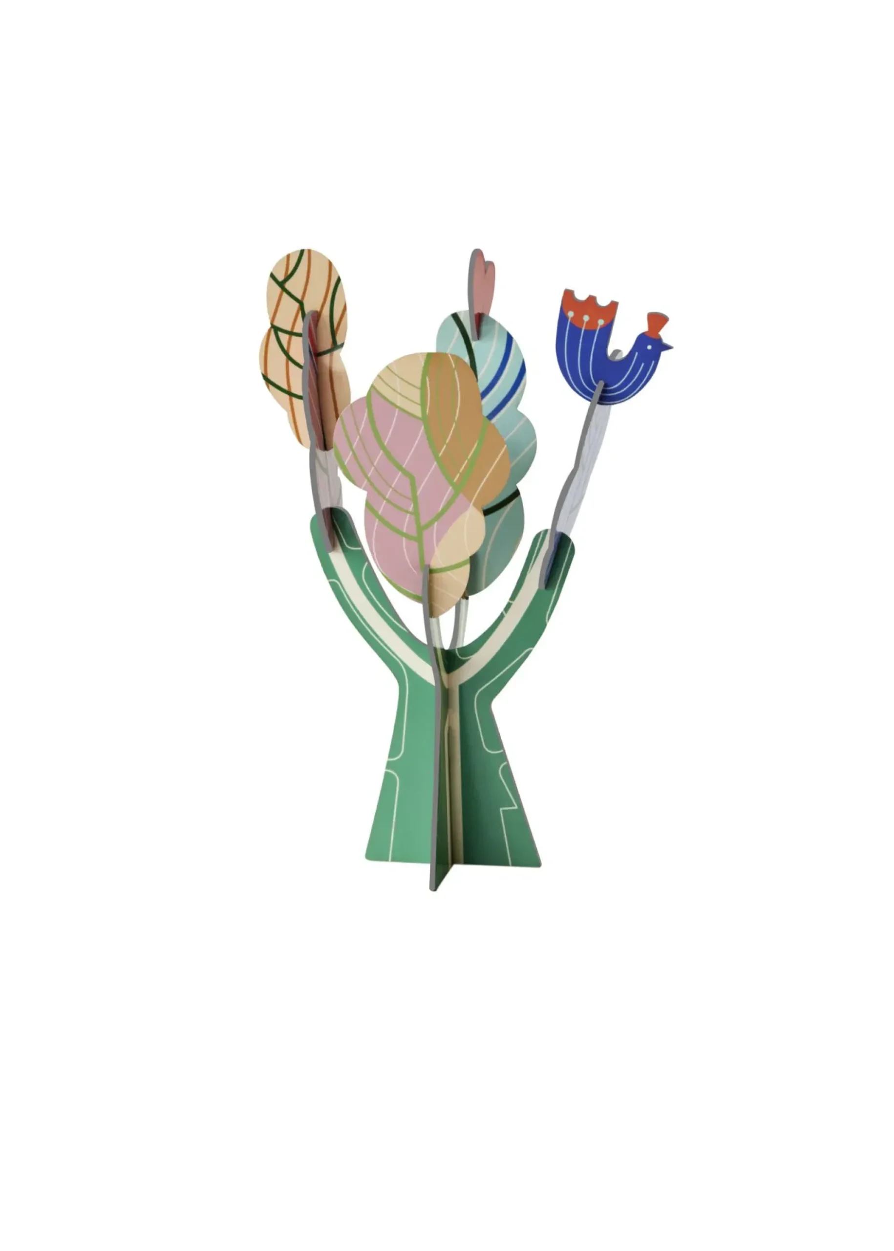 Papierskulptur 'Verspielter Baum'