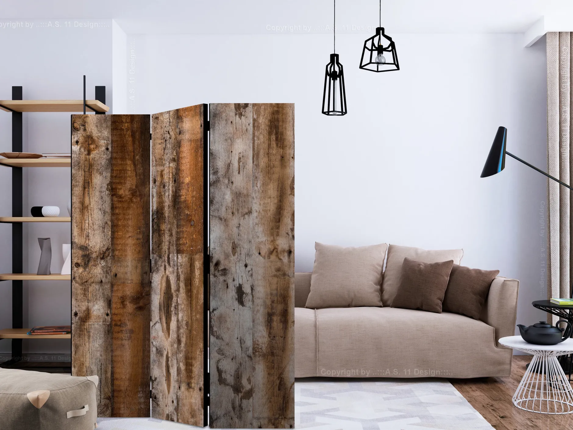 Paravent 'Antique Wood'