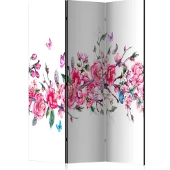Paravent 'Flowers and Butterflies'