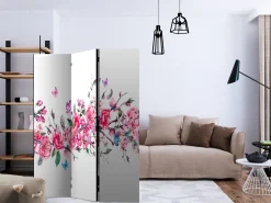 Paravent 'Flowers and Butterflies'