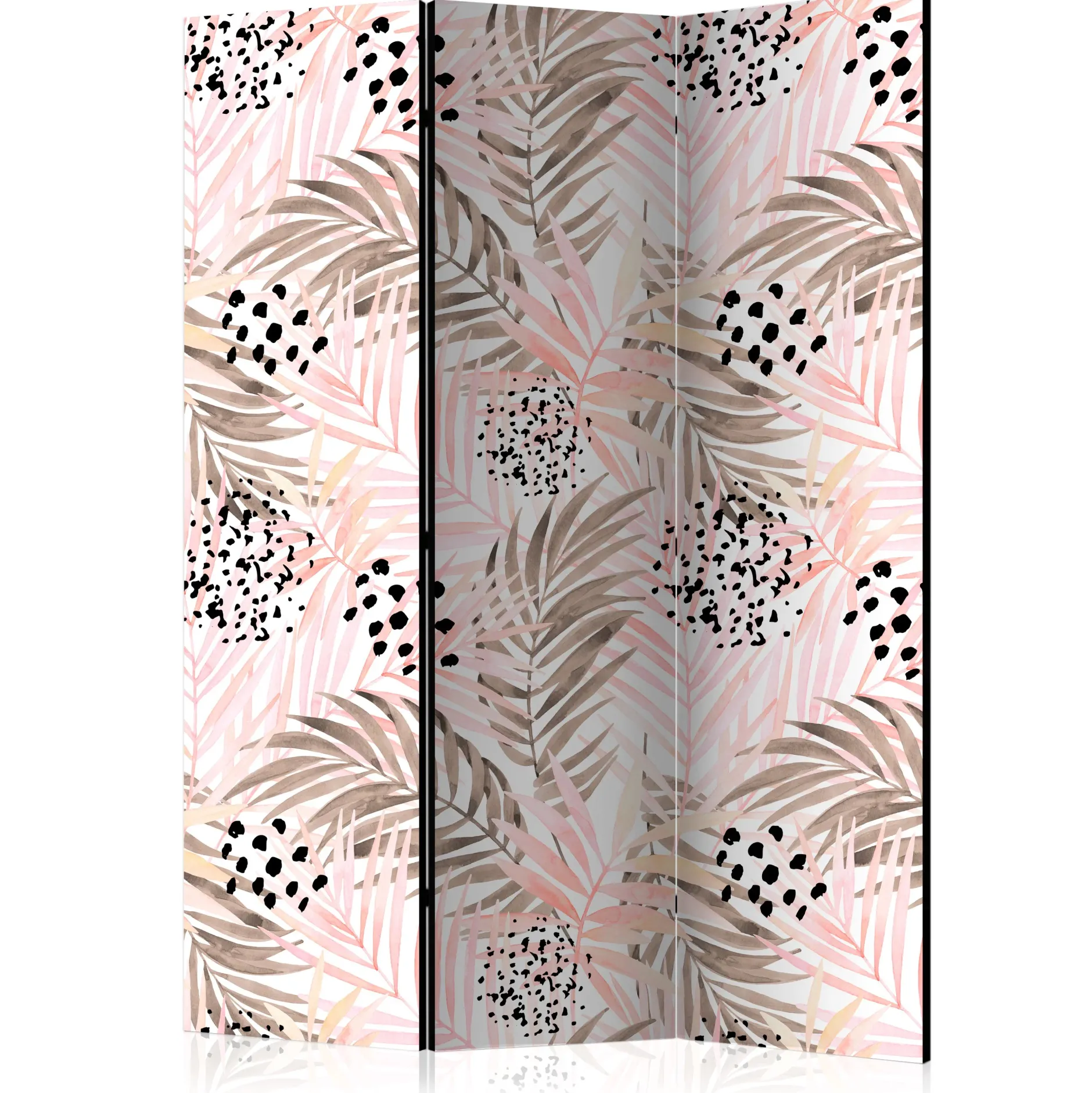 Paravent 'Pink Palm Leaves'