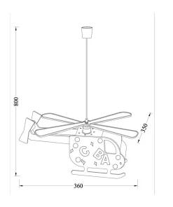 Pendelleuchte 'Alfa Helicopter'
